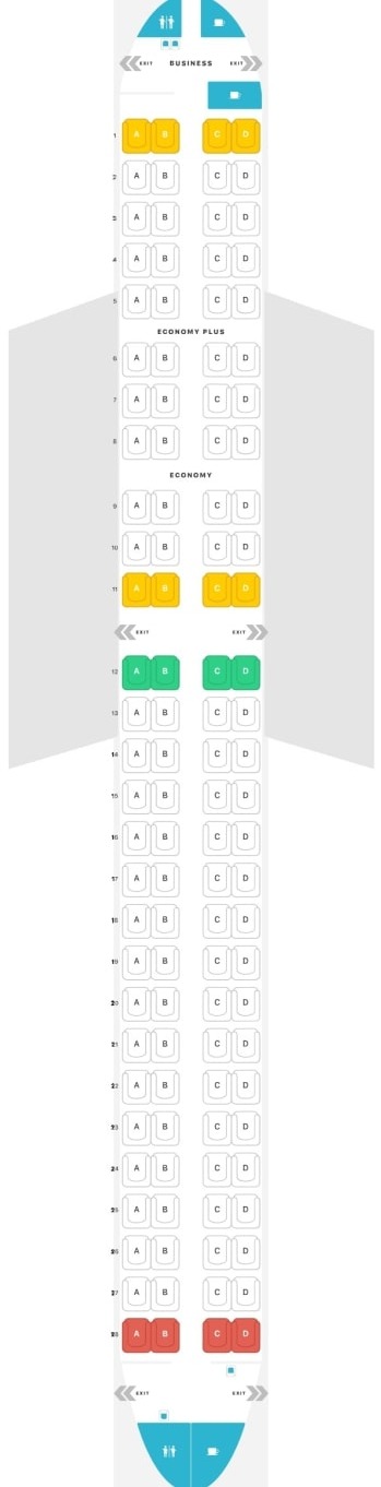 American Airlines Embraer Seat Map