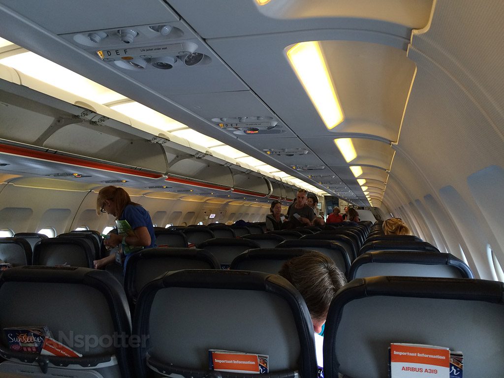 Allegiant Air Airbus A319-111 Economy Class Seating Configuration @SANspotter