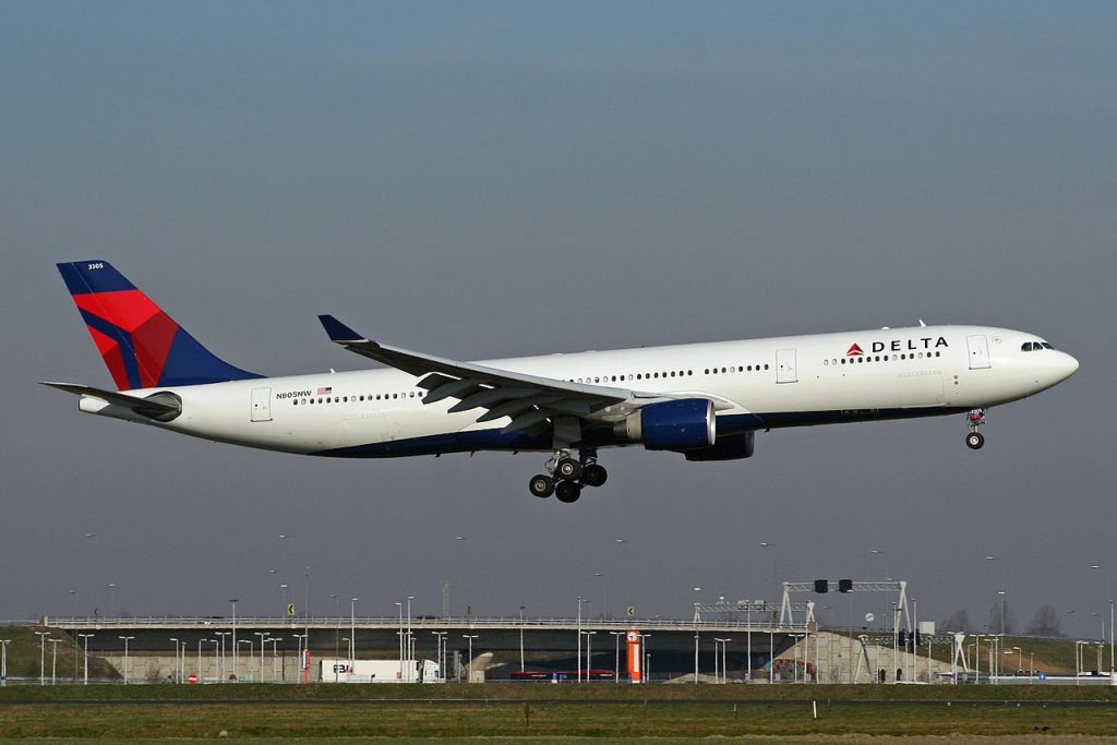 Airbus A330-323X Delta Airlines Fleet N805NW @ AMS