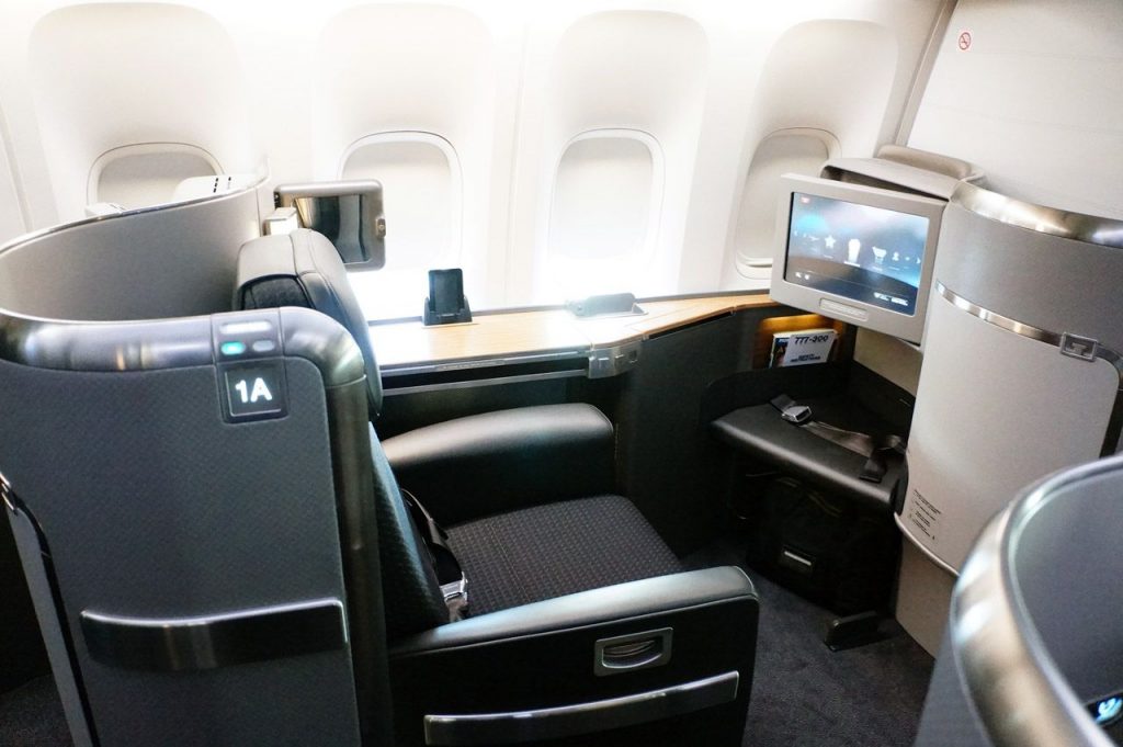 American Airlines Boeing 777-300ER Inaugural First Class Cabin Seats