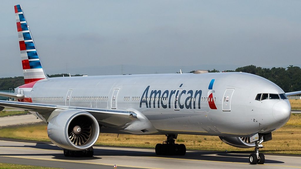 American Airlines Boeing 777-300ER (N719AN) at Frankfurt Airport