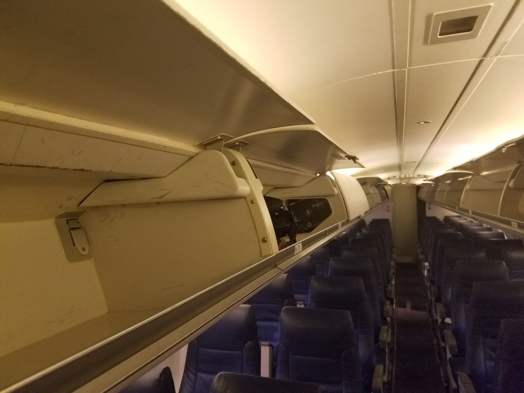 American Airlines Bombardier CRJ-200 Overhead Bins Main Cabin Photos