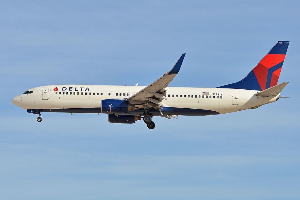 Boeing 737-832(w) ‘N3731T’ Delta Air Lines arriving on flight DAL1483 from Salt Lake City. McCarran International Airport, Las Vegas