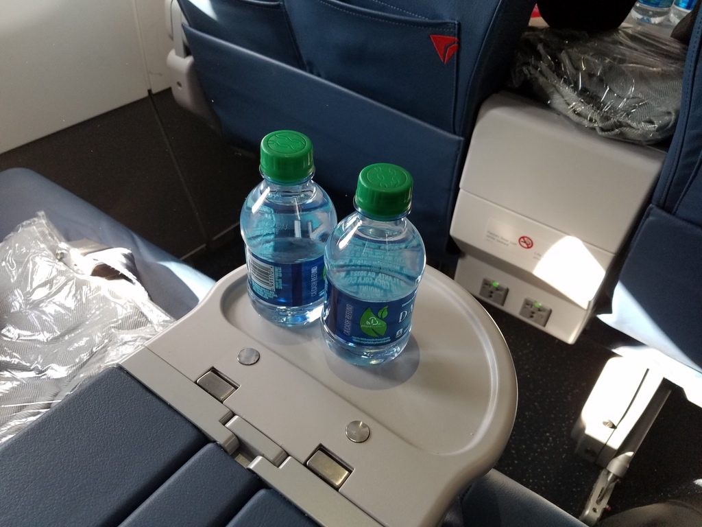 Delta Air Lines Airbus A319-100 First Class Predeparture beverages