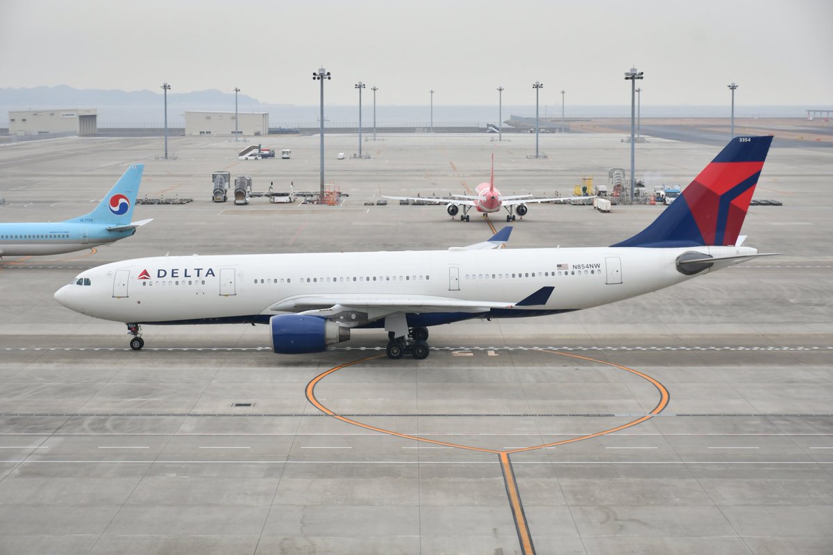 Delta Air Lines Airbus A330-223 N854NW DL095 DTW:NGO Detroit to Nagoya