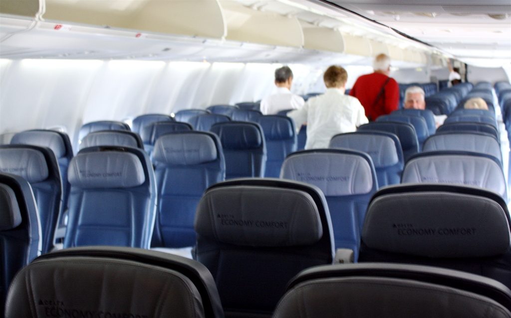 Delta Air Lines Boeing 757-300 refreshed Premium Economy Comfort+:Economy cabins photos