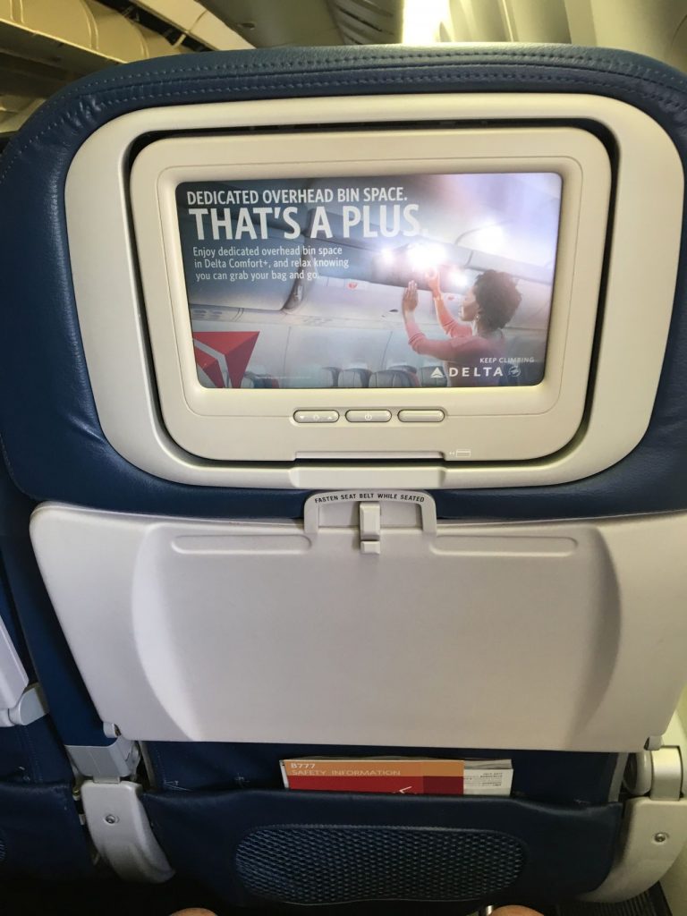 Delta Air Lines Fleet Boeing 777-200LR Main cabin economy class seatback photos