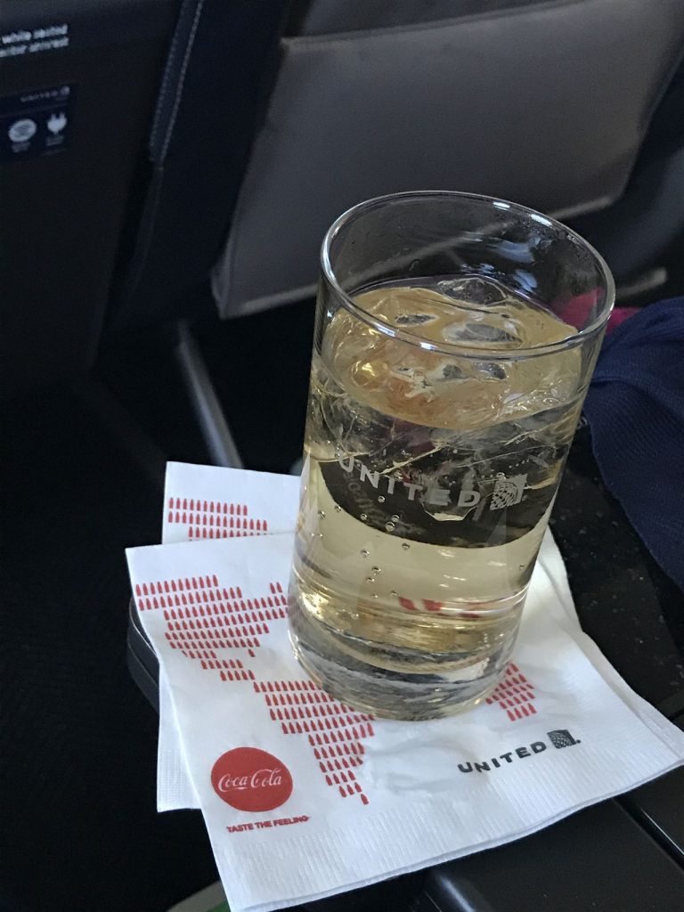 United Airlines Fleet Airbus A320-200 Business Class:Domestic First:United First inflight amenities drink services