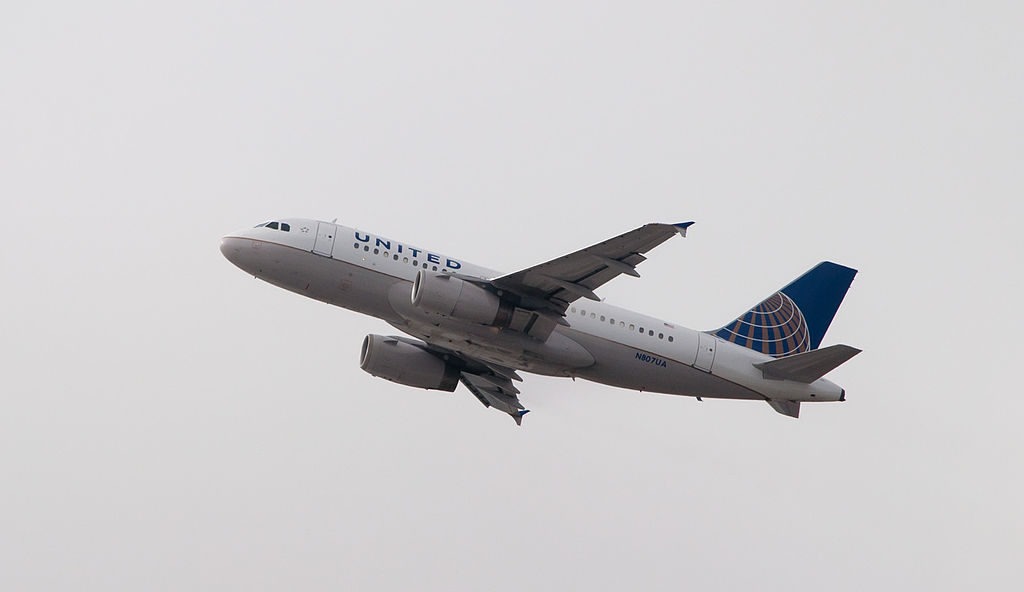 United Airlines Fleet N807UA Airbus A319-100 departing LAX
