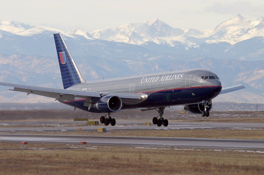 N672UA United Airlines Widebody Aircraft Fleet Boeing 767 322ER cnserial number 30027777 at Denver International DEN KDEN USA Colorado