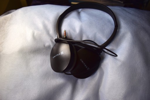 United Airlines Aircraft Fleet Boeing 767 300ER Economy Class Inflight Amenities Headphones pre placed in the seatback pocket