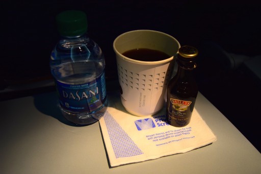United Airlines Widebody Aircraft Fleet Boeing 767 400ER Standard Economy Class Cabin Inflight Amenities coffee and Bailey’s services