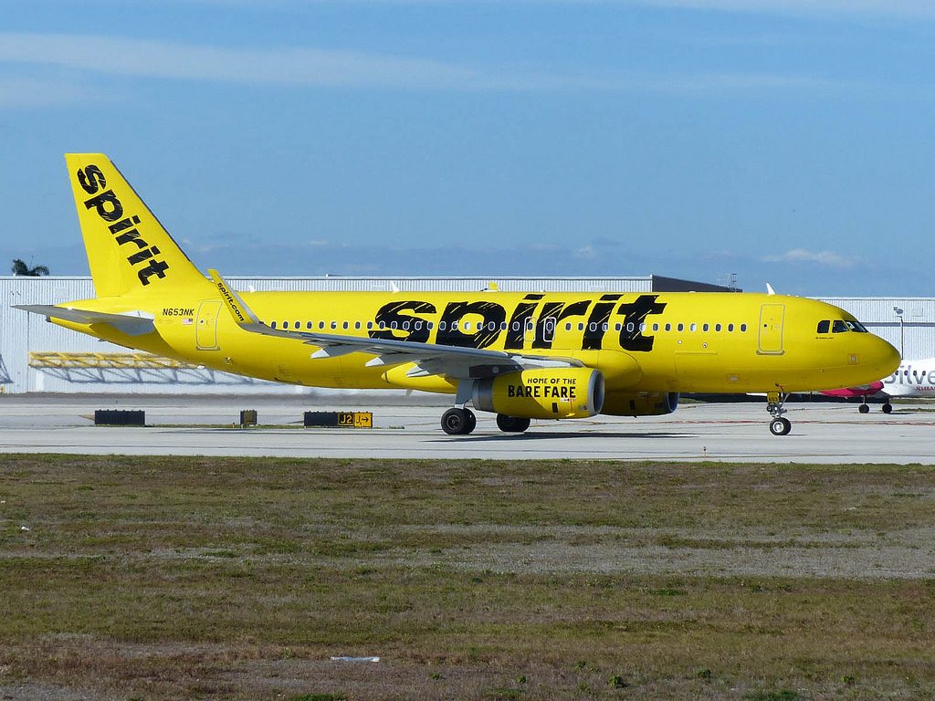 Airbus A320 200 Spirit Airlines N653NK Departing to Latrobe from FLL Airport