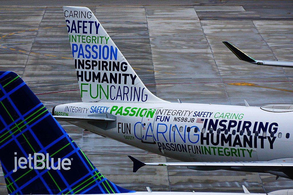 Airbus A320 232 N598JB JetBlue Airways Bluemanity Inspiring Humanity Special Livery at Fort Lauderdale – Hollywood International Airport