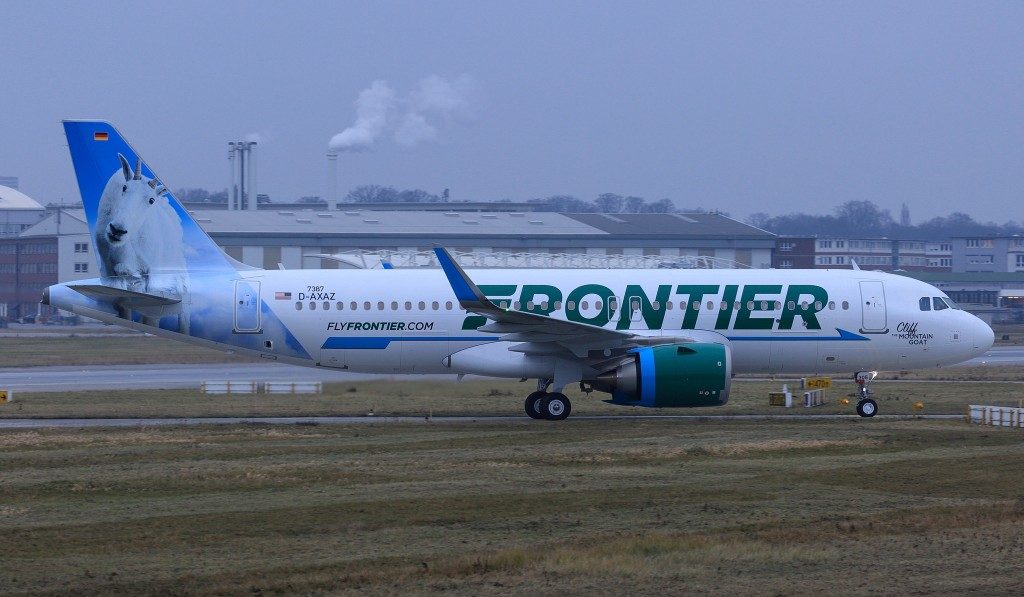 Airbus A320 251Neo Frontier Airlines D AXAZ N305FR MSN 7387 Cliff the Mountain Goat 1