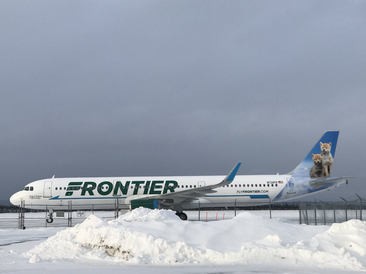 Airbus A321 200 N721FR Frontier Airlines Cody Dakota the Coyotes