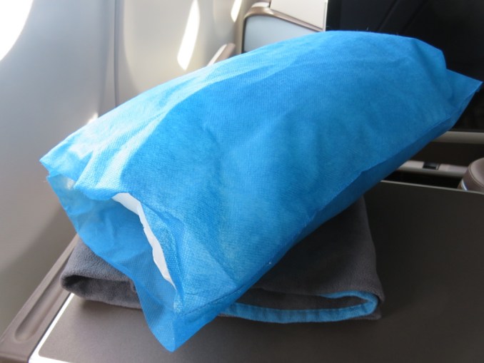 Airbus A330 200 Hawaiian Airlines Domestic First Class Cabin Inflight Amenities Pillow