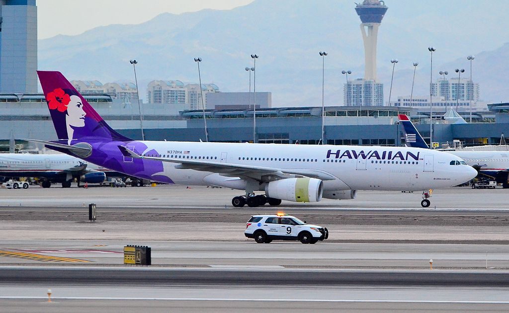 Airbus A330 243 cnserial number 1511 Hawaiian Airlines 2014 to date as N370HA 22Kuamoʻo22 at Las Vegas McCarran International Airport LAS KLAS USA
