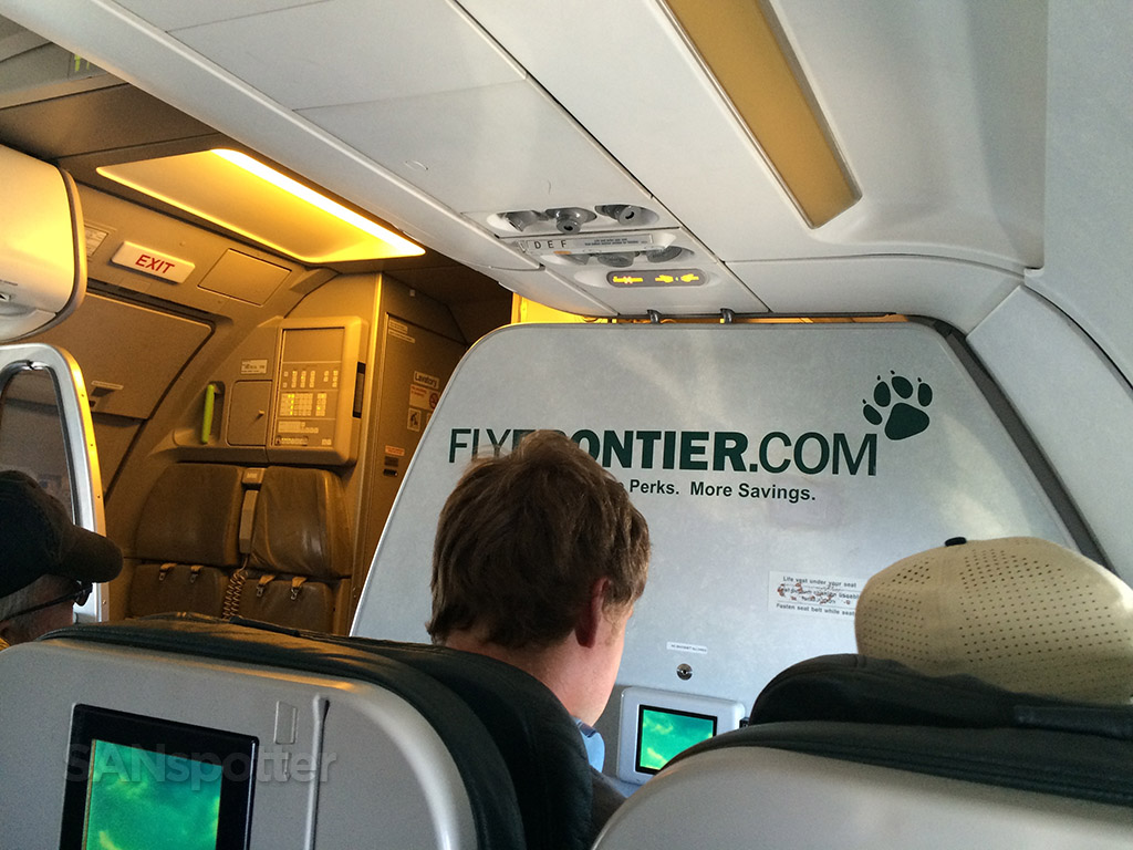 Frontier Airlines Airbus A319 100 Cabin Forward bulkhead photos