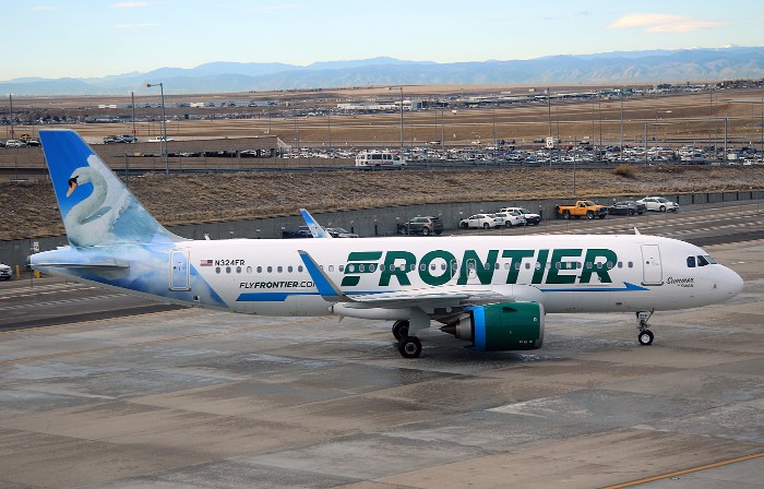 Frontier Airlines Aircraft Airbus A320neo N324FR Summer the Swan 1