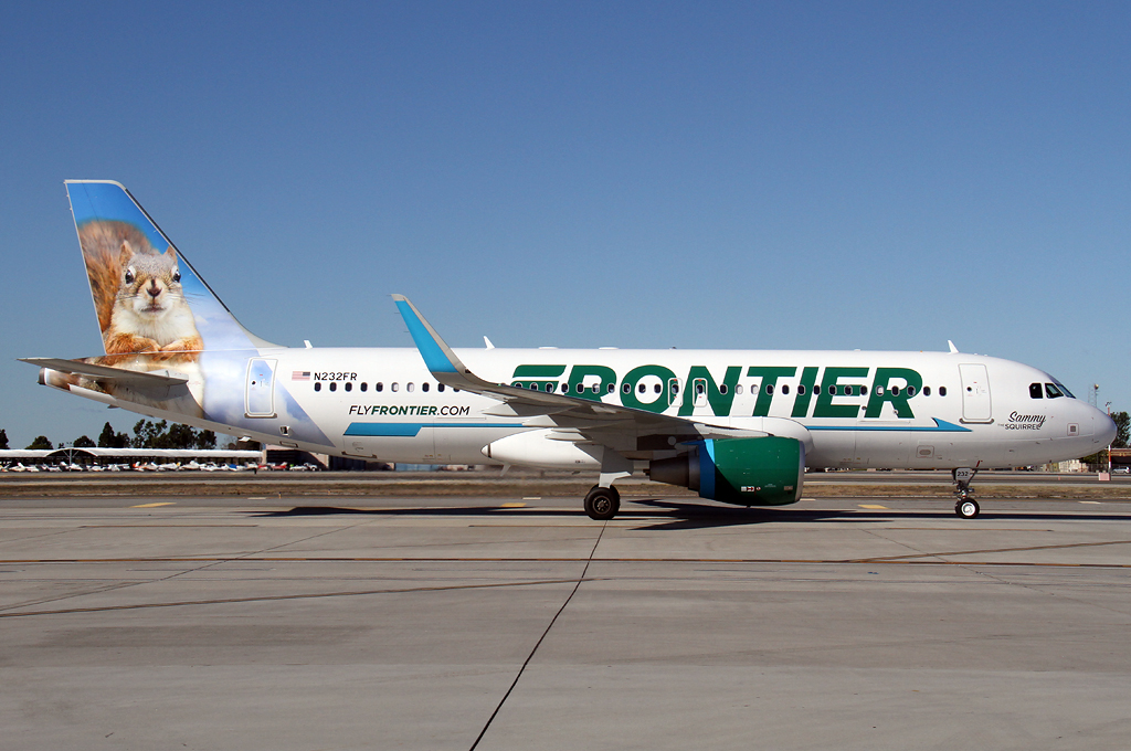 Frontier Airlines Fleet Airbus A320 214 cn 6838 N232FR Sammy the Squirrel Aircraft Photos
