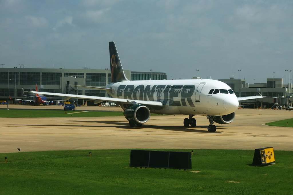 Frontier Airlines N202FR Colorado Airbus A320 200 taxiing at Austin Bergstrom