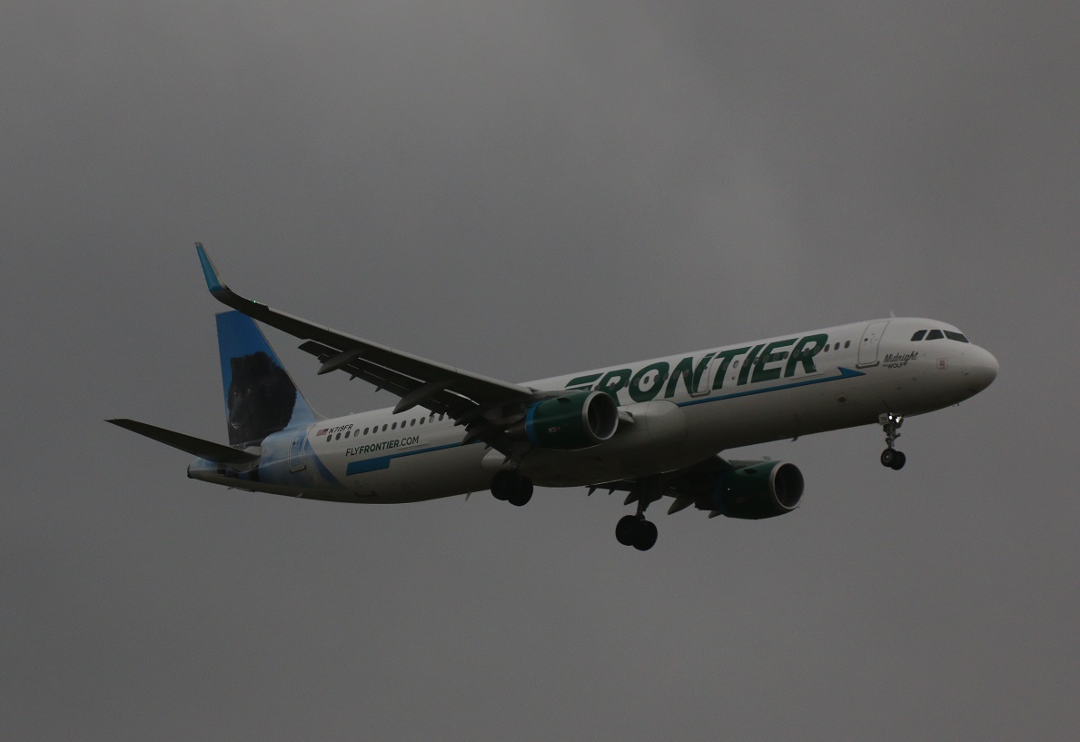 Frontier Airlines N719FR Airbus A321 200 Midnight the Wolf