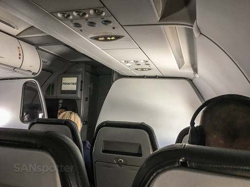 Frontier Airlines Stretch seats Airbus A320 200 bulkhead row seat @SANspotter