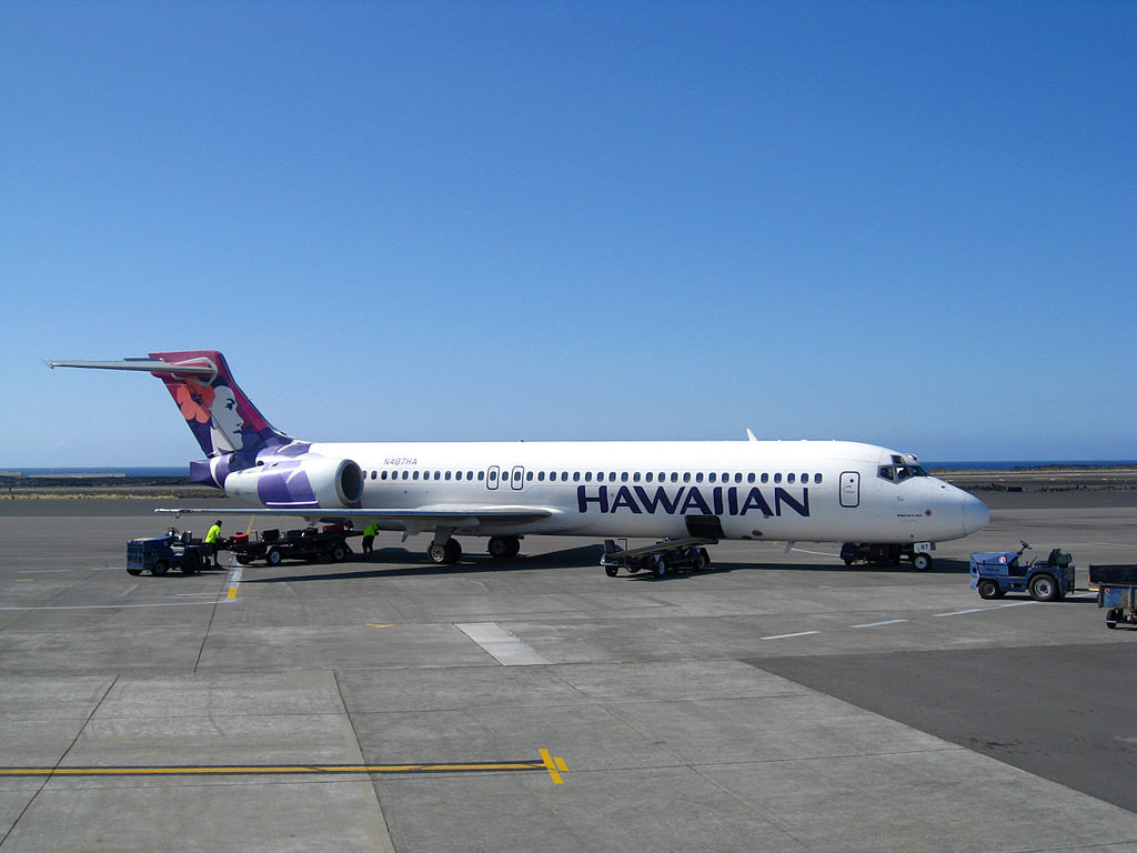 Hawaiian Airlines Boeing 717 200 N487HA ʻIo at Kona International Airport KOA in December 2009