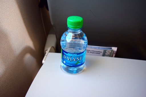 JetBlue Airways Embraer E190 E Jet In flight service water botlle