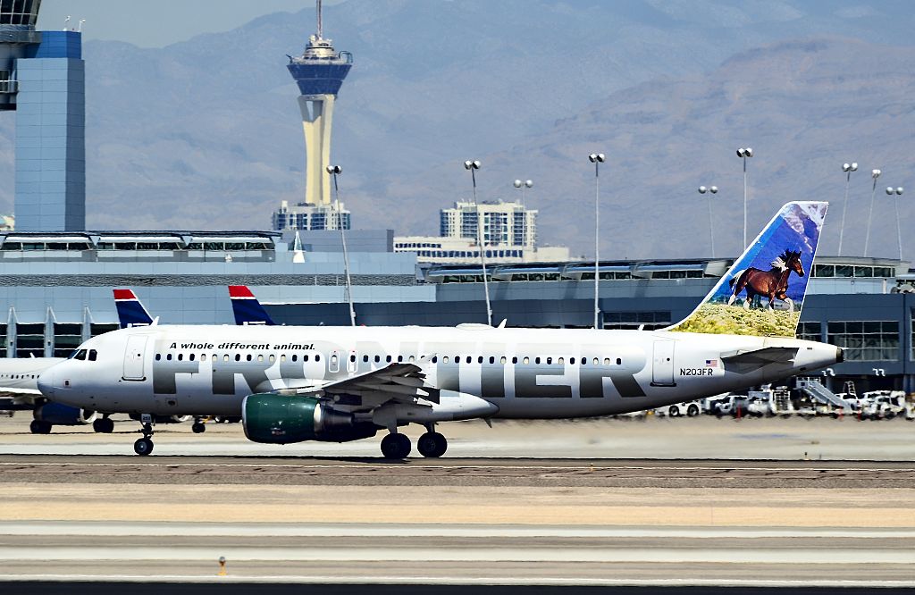 N203FR Frontier Airlines Airbus A320 214 cn 1806 Sally the Mustang at McCarran International Airport KLAS Las Vegas Nevada