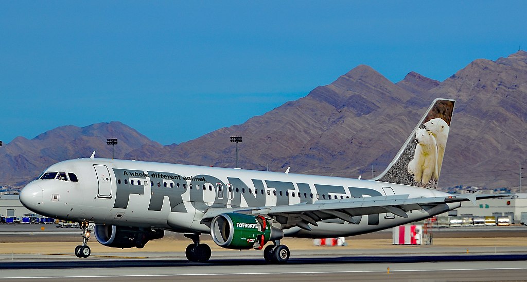 N206FR Frontier Airlines Airbus A320 214 cn 4272 Alberta and Clipper landing and takeoff at Las Vegas McCarran International LAS KLAS USA Nevada