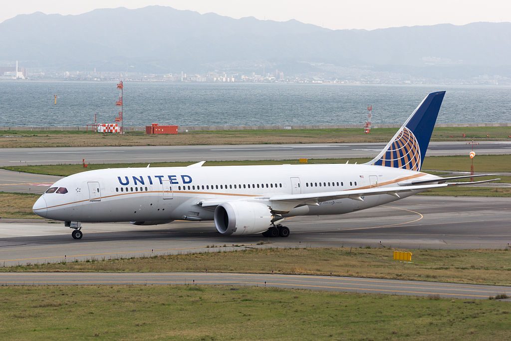 N29907 United Airlines Aircraft Fleet Boeing 787 8 Dreamliner cnserial number 34830117 Departed to San Francisco from Kansai Airport