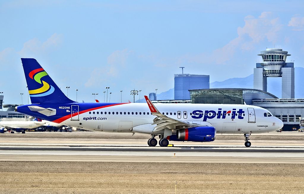 N620NK Spirit Airlines Airbus A320 232 cn 5624 taxiing at McCarran International Airport KLAS Las Vegas