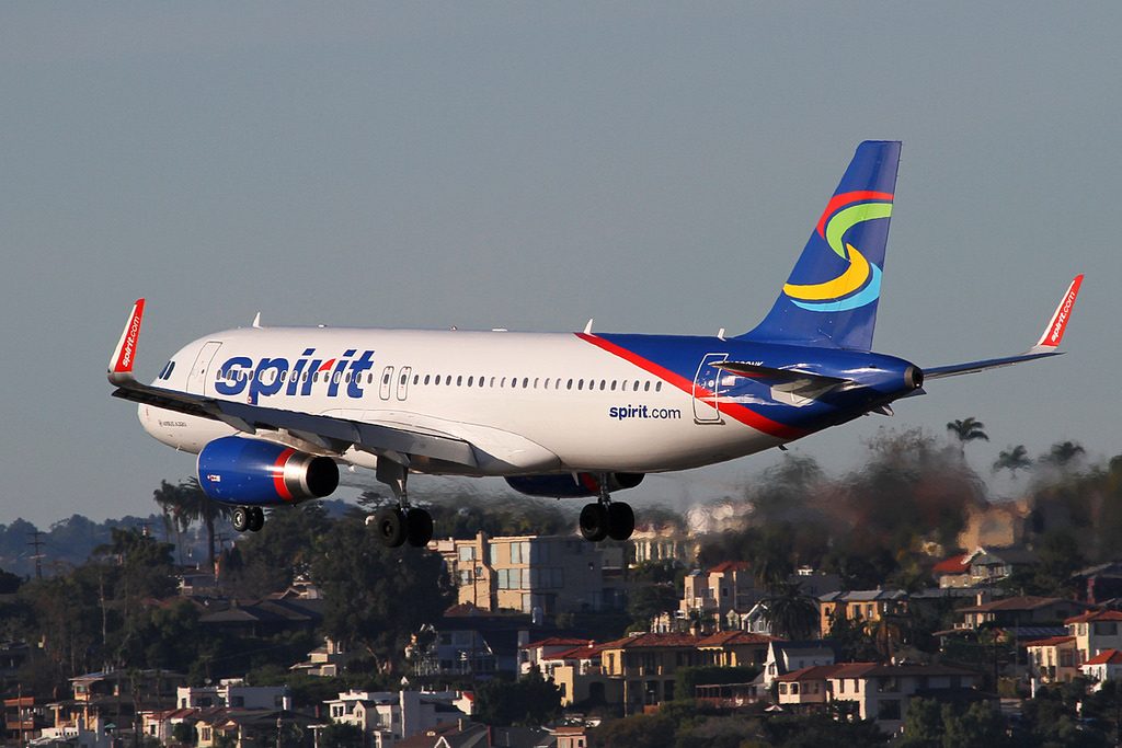 N628NK Airbus A320 232SL Spirit Airlines from Los Cabos arrives runway 27 at San Diego SANKSAN