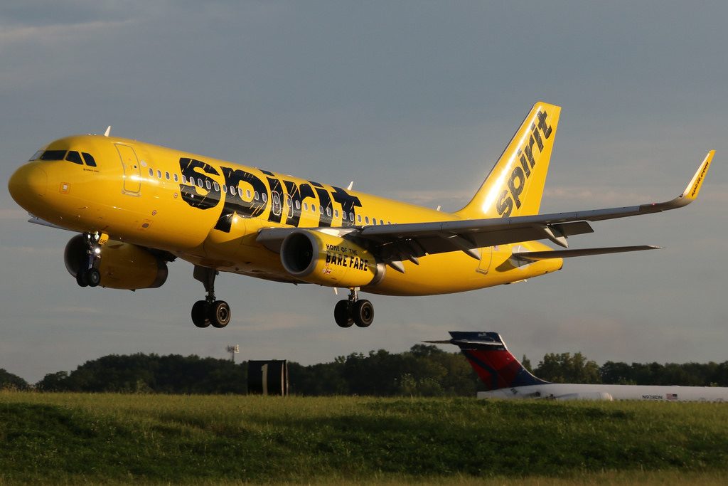 N645NK Spirit Airlines Airbus A320 232 at KCLE Cleveland Hopkins International Airport