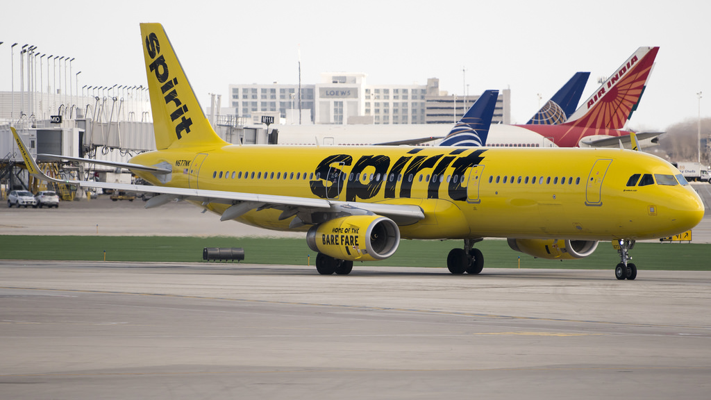 N677NK Spirit Airlines Aircraft Fleet Airbus A321 200 at Chicago OHare International Airport ORD