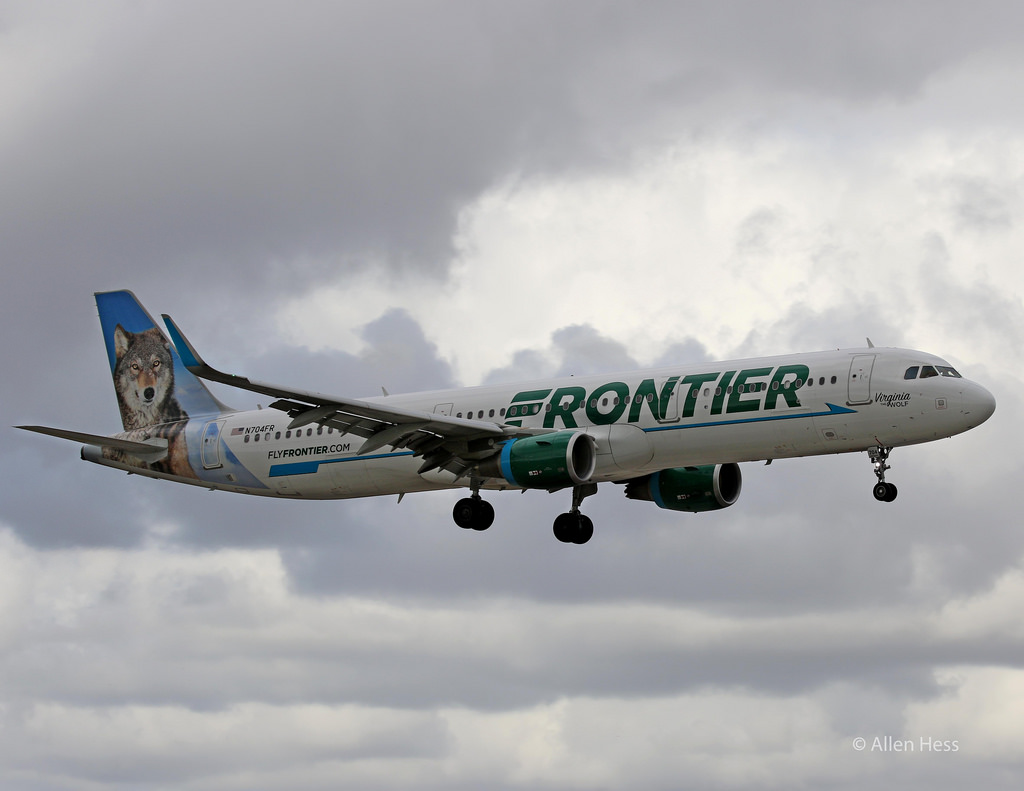 N704FR Frontier Airlines Airbus A321 200 Virginia The Wolf @AllenHess