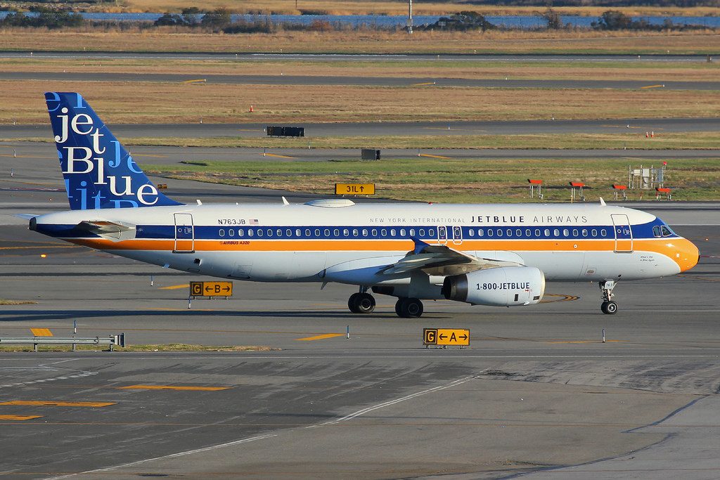 N763JB Airbus A320 232 jetBlue Airways Whats Old is Blue Again New York International Vintage Livery