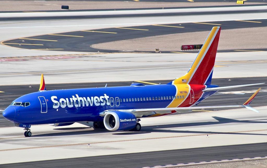 N8718Q Southwest Airlines Boeing 737 MAX 8 taxing at PHX Phoenix Sky Harbor International Airport