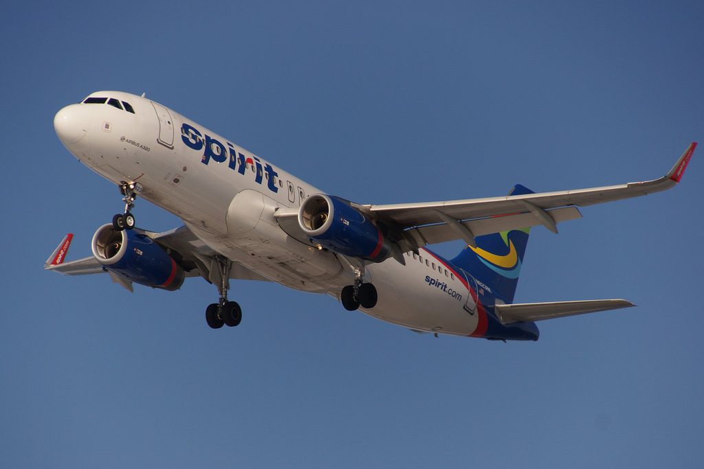 Spirit Airlines Airbus A320 214 N623NK Heading in for a Runway 27 arrival at Boston