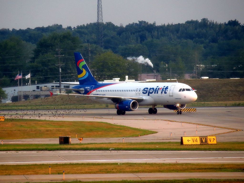 Spirit Airlines N606NK Airbus A320 200 at Detroit Metropolitan Wayne County Airport