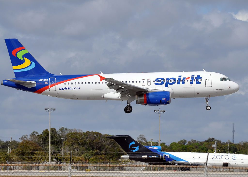 Spirit Airlines N609NK Airbus A320 200 landing at Fort Lauderdale – Hollywood International Airport