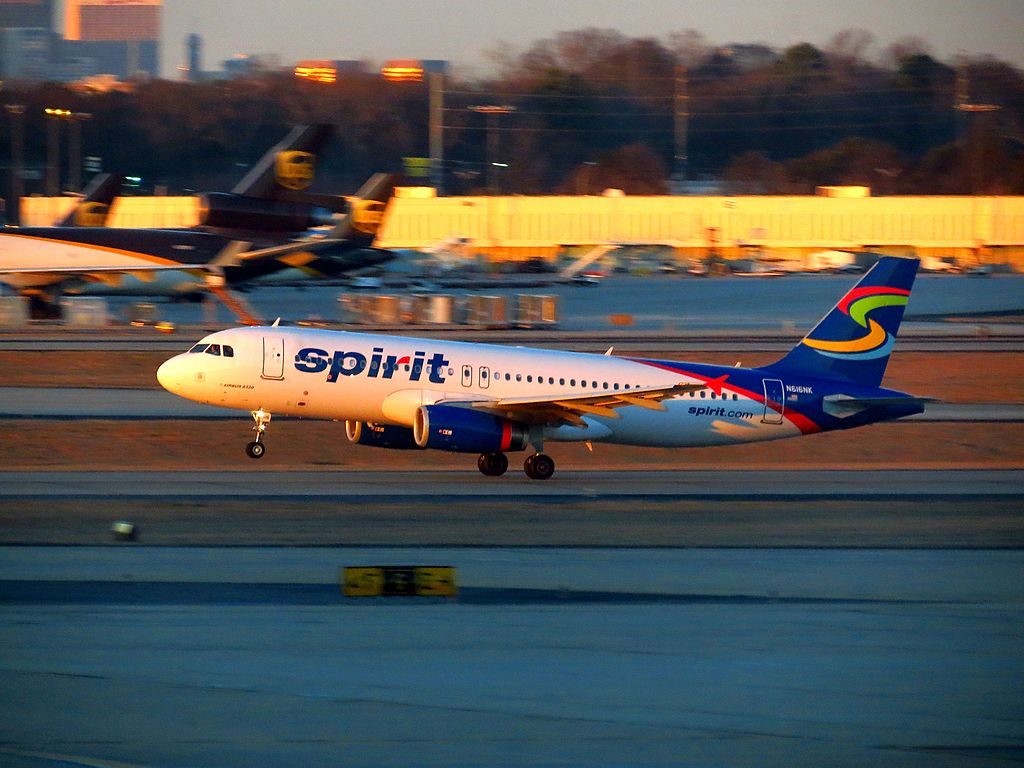 Spirit Airlines N616NK Airbus A320 200 landing and takeoff at Hartsfield Jackson Atlanta International Airport