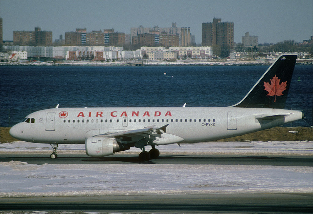 Air Canada Airbus A319 114 C FYKC taxiing at LGA LaGuardia Airport