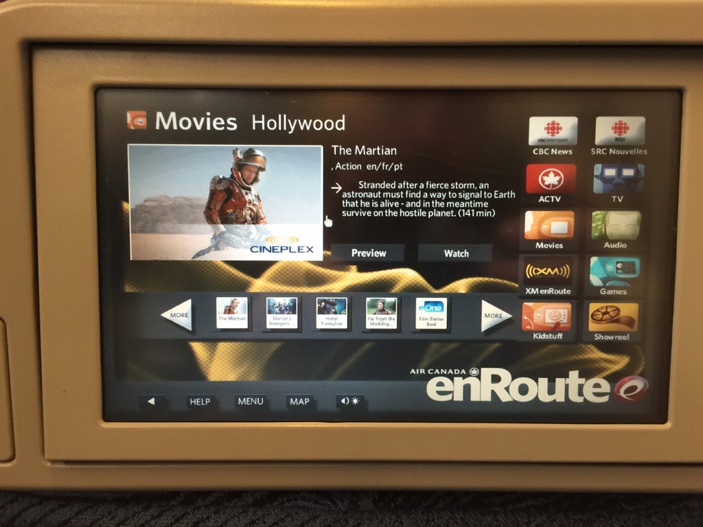 Air Canada Airbus A321 200 Business Class cabin inflight entertainment product IFE system