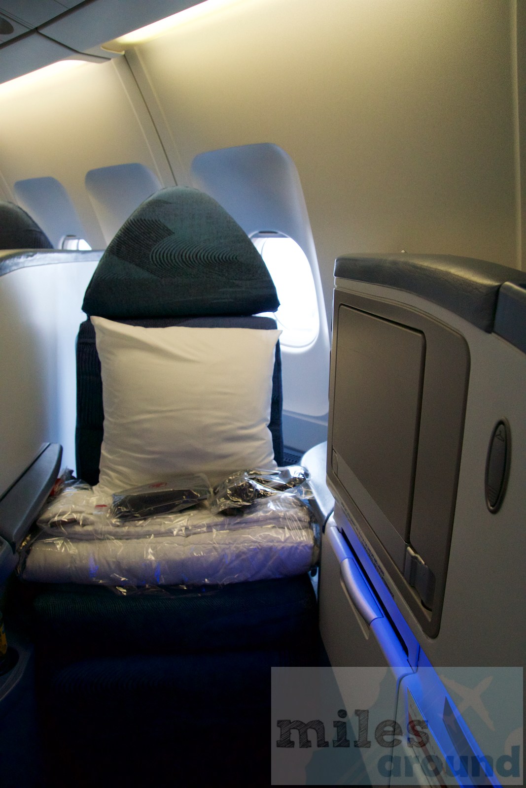 Air Canada Airbus A330 300 Business class cabin herringbone seats @milesaround