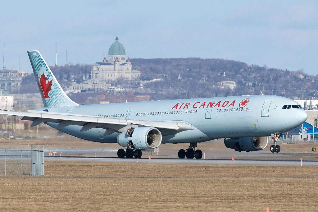 Air Canada Airbus A330 300 C GHKR landing at Montréal Pierre Elliott Trudeau International Airport