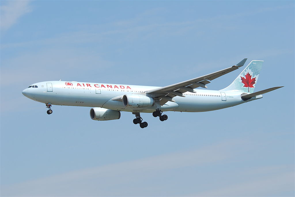 Air Canada Airbus A330 300 C GHKW on final at Frankfurt Airport