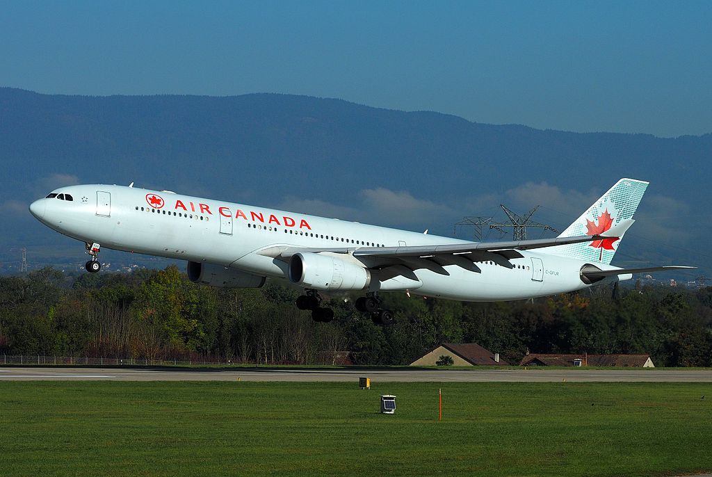 Air Canada Airbus A330 343 C GFUR takeoff Geneva International Airport